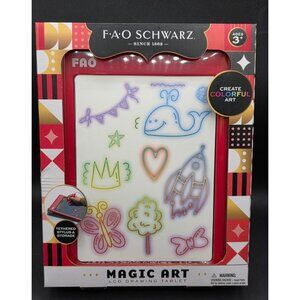 F.A.O. Schwarz Magic Art LCD Drawing Tablet With Tethered Stylus & Erase-Lock
